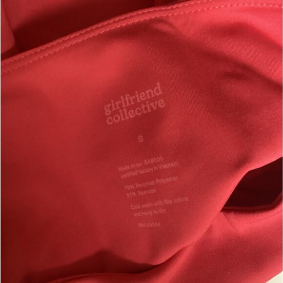 Girlfriend Collective High Rise Run Biker Shorts Pink/Red S - Picture 6 of 6